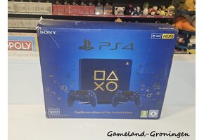 PlayStation 4 Slim 500GB Days of Play Limited Edition with 2 Controllers & Wiring