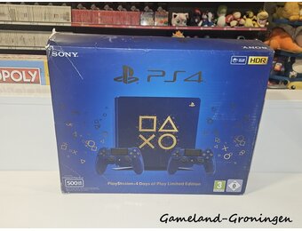 PlayStation 4 Slim 500GB Days of Play Limited Edition met 2 Controllers & Bedrading