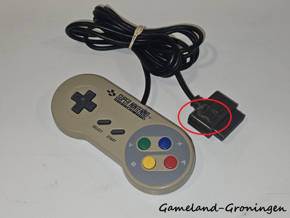 Super Nintendo with Controller & Wiring (Discolored)