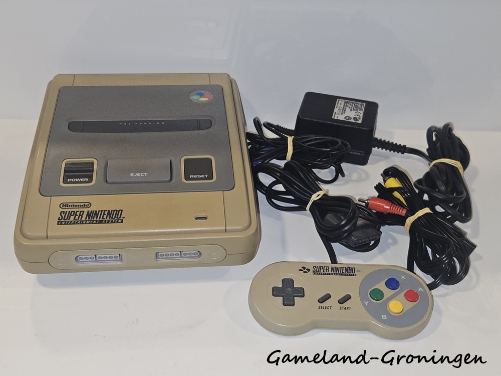 Super Nintendo with Controller & Wiring (Discolored)