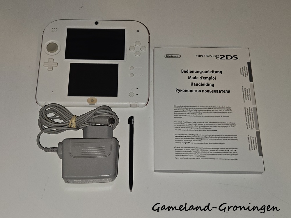 Nintendo 2DS Console Wit/Rood + New Super Mario Bros 2 (Boxed)