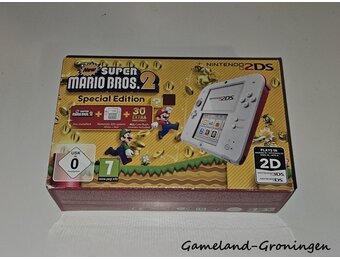 Nintendo 2DS Console Wit/Rood + New Super Mario Bros 2 (Boxed)