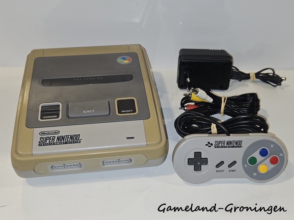 Super Nintendo with Controller & Wiring (Discolored)