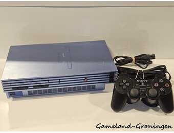 PlayStation 2 Phat met Controller & Bedrading (Blauw)
