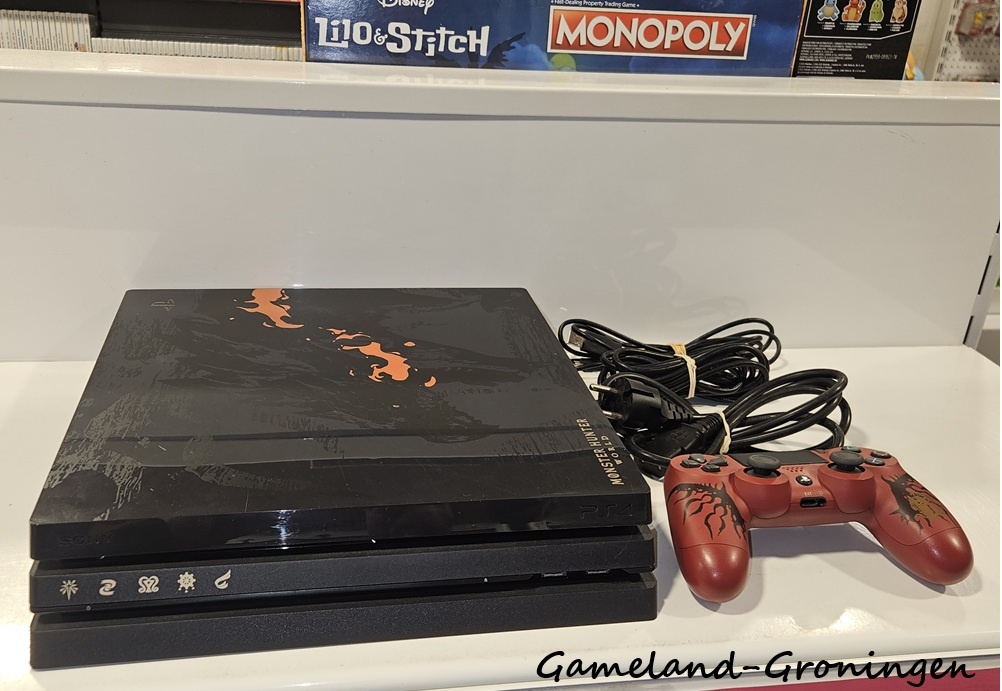 PlayStation 4 Pro 1TB Monster Hunter World Limited Edition met Controller & Bedrading