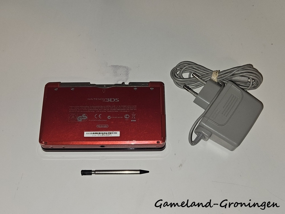 Nintendo 3DS met Stylus & Oplader (Rood)