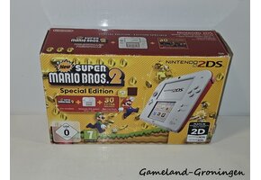 Nintendo 2DS Console Wit/Rood + New Super Mario Bros 2 (Boxed)