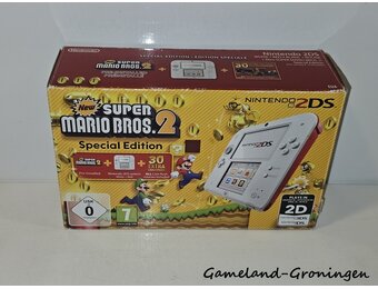 Nintendo 2DS Console Wit/Rood + New Super Mario Bros 2 (Boxed)