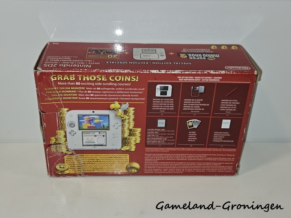 Nintendo 2DS Console Wit/Rood + New Super Mario Bros 2 (Boxed)