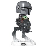 Star Wars The Mandalorian and Grogu Rides POP! - The Mandalorian with Grogu in Imperial Remnant AT-RT #837