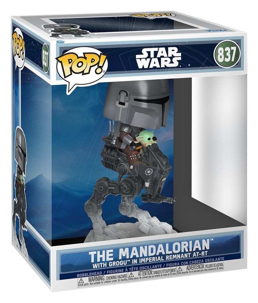 Star Wars The Mandalorian and Grogu Rides POP! - The Mandalorian with Grogu in Imperial Remnant AT-RT #837