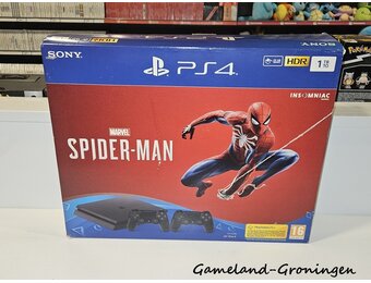 PlayStation 4 Slim 1TB Spider-Man Pack met 2 Controllers & Bedrading