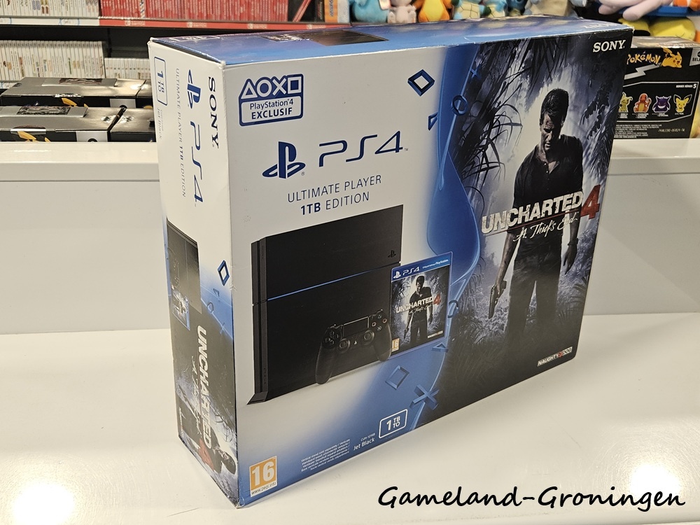 PlayStation 4 1TB with Controller, Uncharted 4 & Wiring