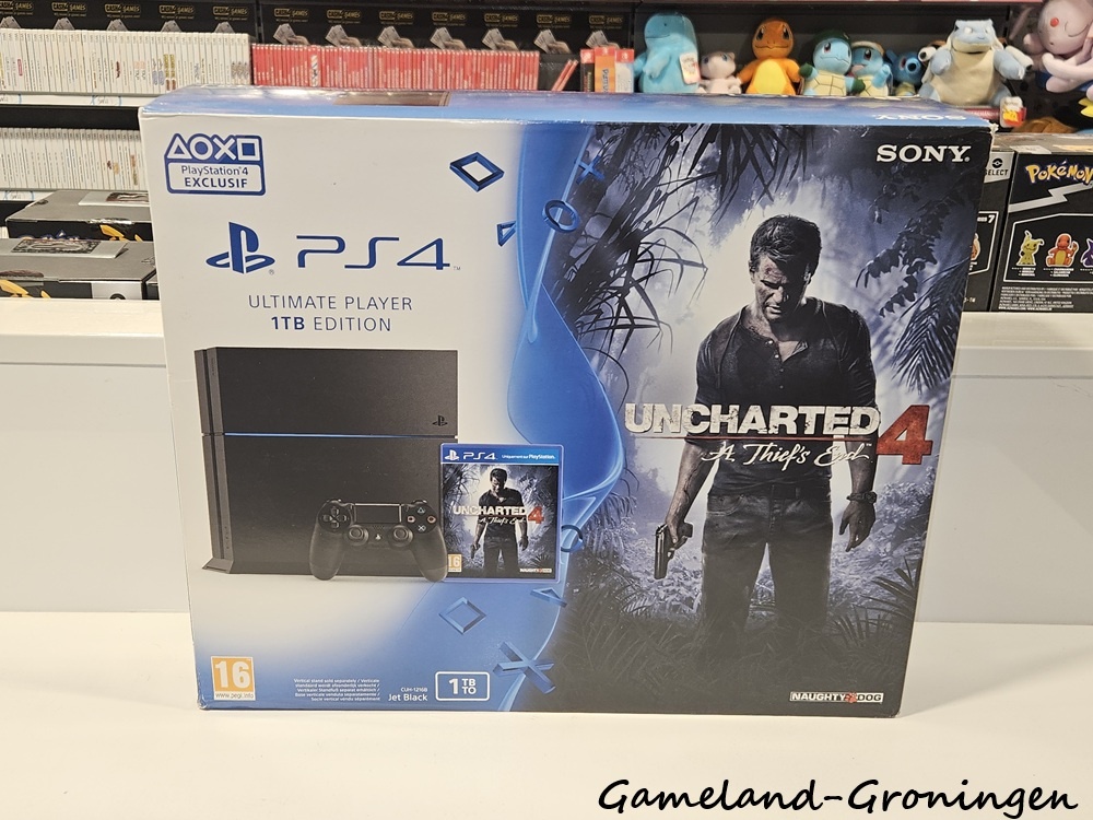 PlayStation 4 1TB with Controller, Uncharted 4 & Wiring