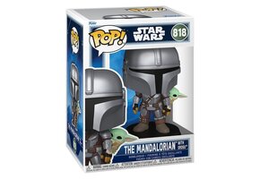 Star Wars The Mandalorian and Grogu POP! - The Mandalorian with Grogu #818