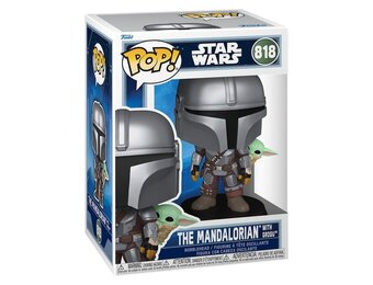 Star Wars The Mandalorian and Grogu POP! - The Mandalorian with Grogu #818