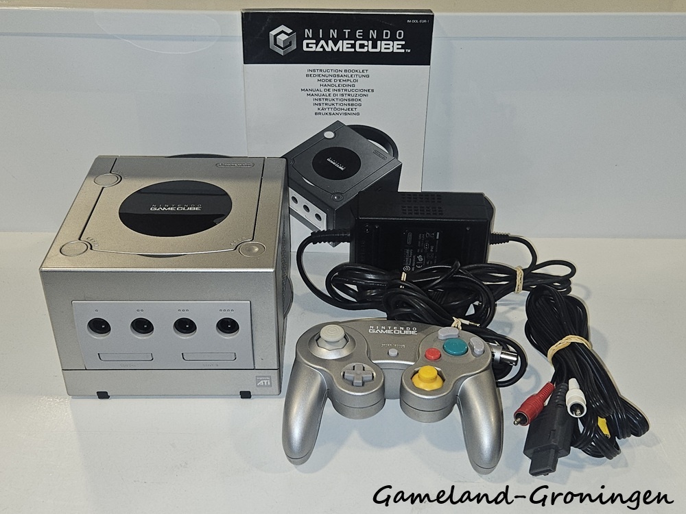 Nintendo GameCube met Controller & Bedrading (Boxed, Zilver)