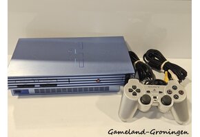 PlayStation 2 Phat met Controller & Bedrading (Blauw)