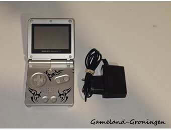 Gameboy Advance SP with Charger (Silver Tribal)