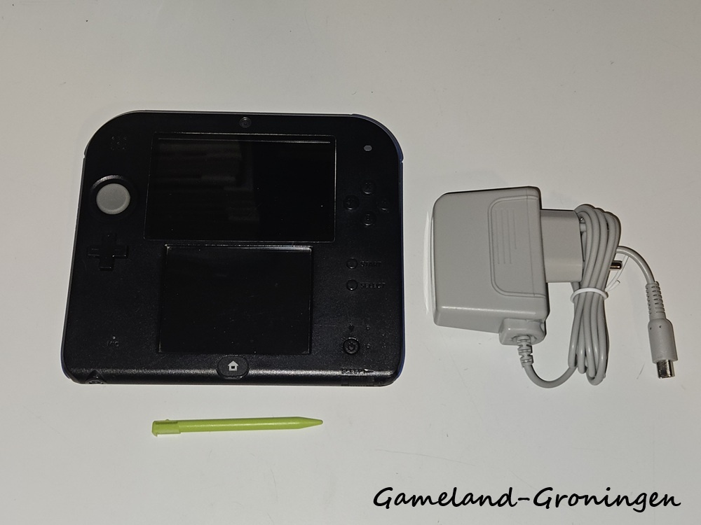 Nintendo 2DS met Stylus & Oplader (Blauw/Zwart)