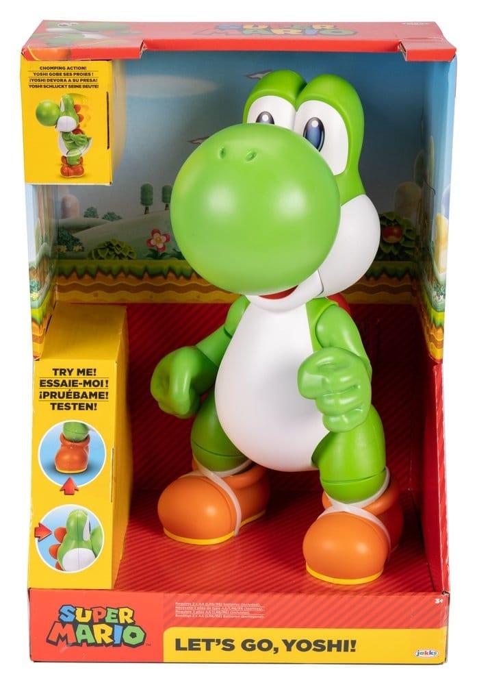 Super Mario - Talking Let's Go! Yoshi! Action Figure 36 cm