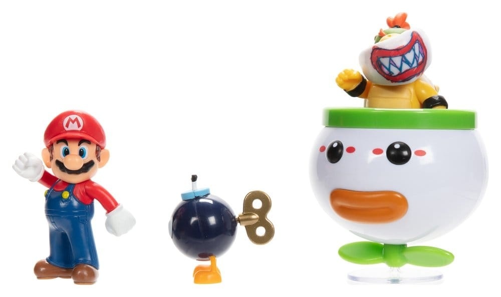 World of Nintendo - Mini Figure 2-Pack Mario & Bowser Jr. Clown Car 6 cm