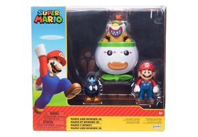 World of Nintendo - Mini Figure 2-Pack Mario & Bowser Jr. Clown Car 6 cm