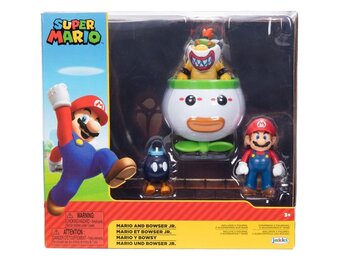 World of Nintendo - Mini Figure 2-Pack Mario & Bowser Jr. Clown Car 6 cm