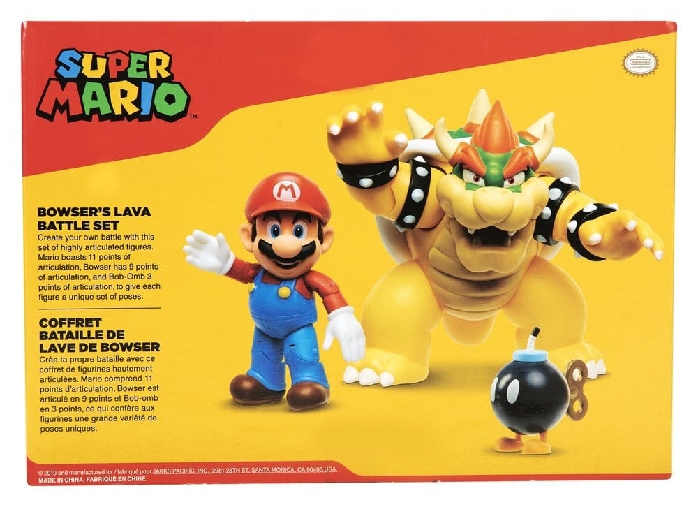 World of Nintendo - Mario vs. Bowser's Lava Battle Set Figures