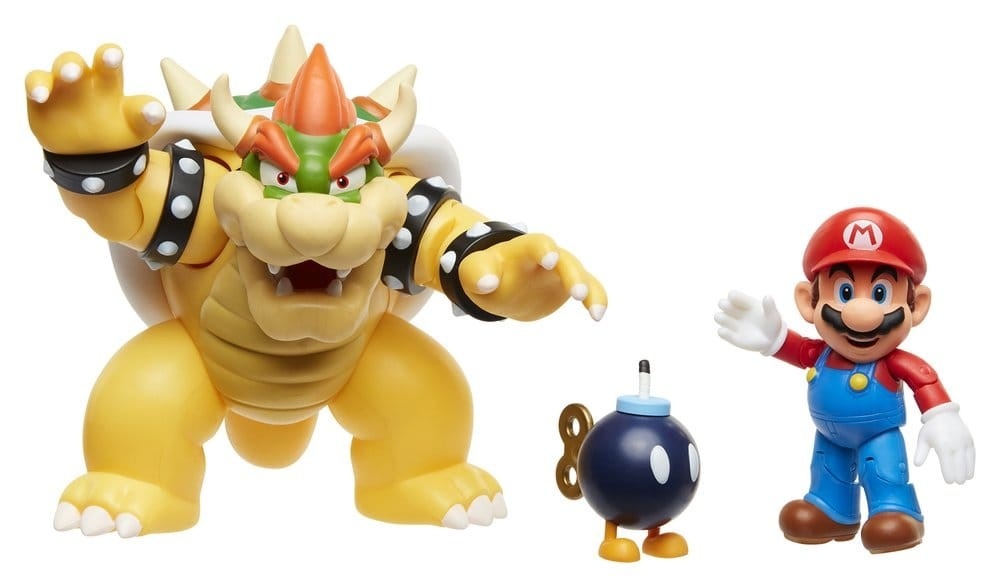 World of Nintendo - Mario vs. Bowser's Lava Battle Set Figures