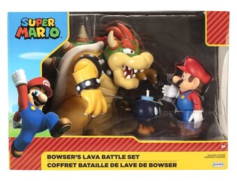 World of Nintendo - Mario vs. Bowser's Lava Battle Set Figures
