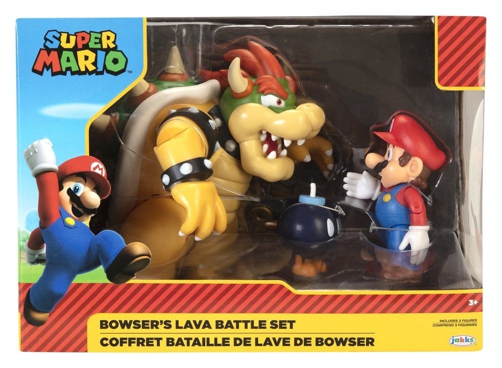 World of Nintendo - Mario vs. Bowser's Lava Battle Set Figures