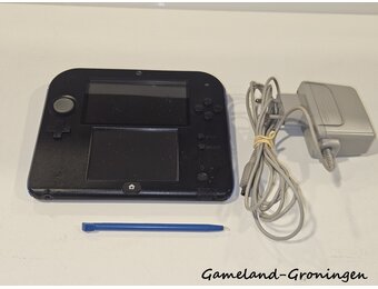 Nintendo 2DS met Stylus & Oplader (Blauw/Zwart)