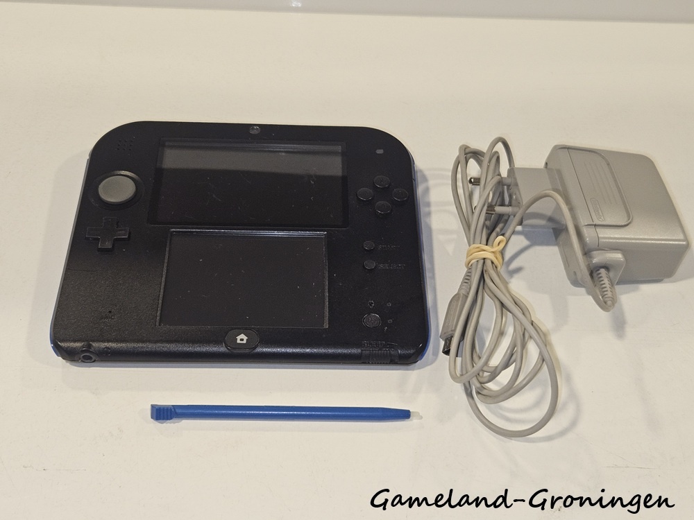 Nintendo 2DS met Stylus & Oplader (Blauw/Zwart)
