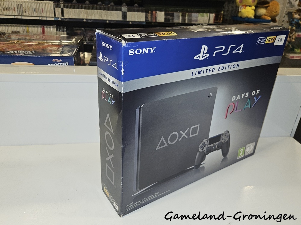 PlayStation 4 Slim 1TB Days of Play Edition met Controller & Bedrading