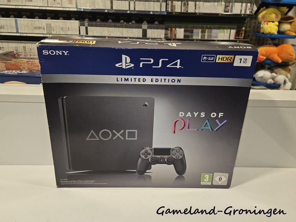 PlayStation 4 Slim 1TB Days of Play Edition met Controller & Bedrading