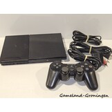 PlayStation 2 Slimline met Controller & Bedrading (Zwart)