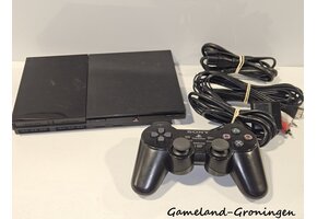 PlayStation 2 Slimline met Controller & Bedrading (Zwart)