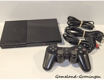 PlayStation 2 Slimline met Controller & Bedrading (Zwart)