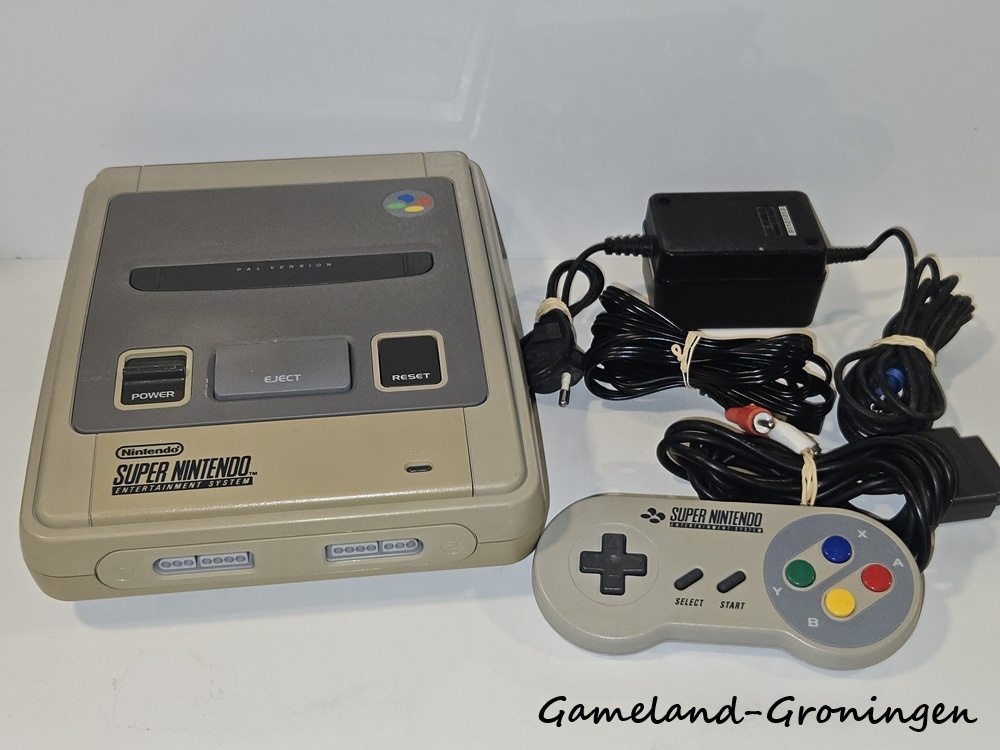 Super Nintendo with Controller & Wiring (Discolored)