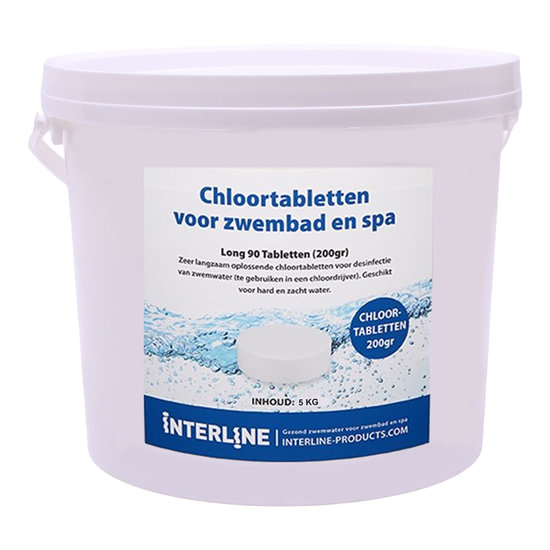 Interline Chloortabletten Long 5 kg (grote tabletten)