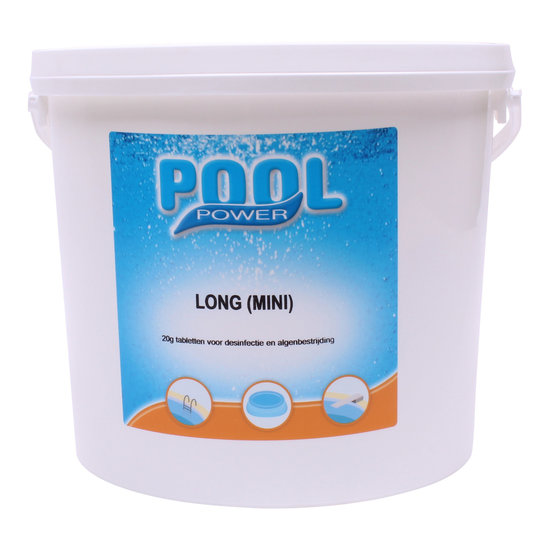Pool Power Chloortabletten Long 90 5 kg (kleine tabletten)