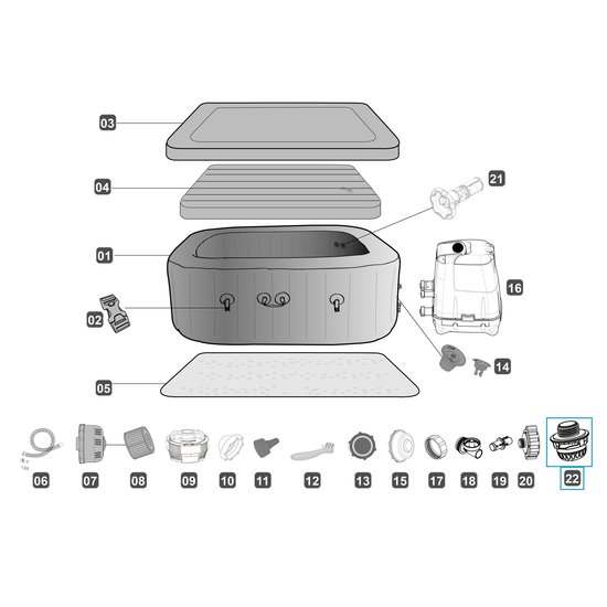Lay-Z-Spa spa uitlaat