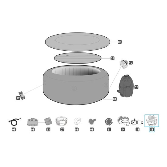 Lay-Z-Spa spa uitlaat