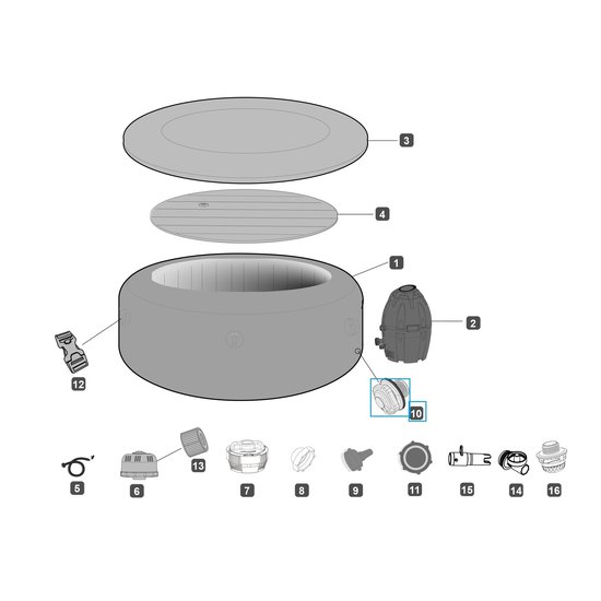 Lay-Z-Spa schroefventiel