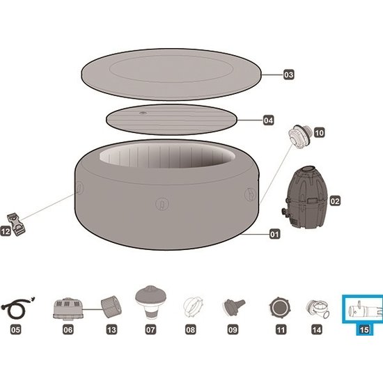 Lay-Z-Spa leegloopadapter voor diverse Lay-Z-Spa's