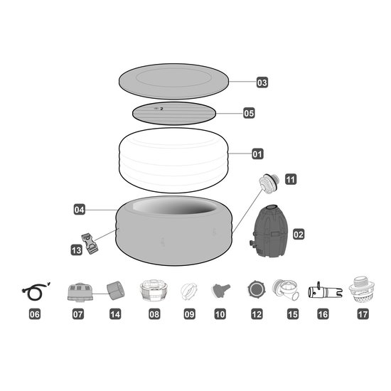 Lay-Z-Spa dichtingsring adapter A
