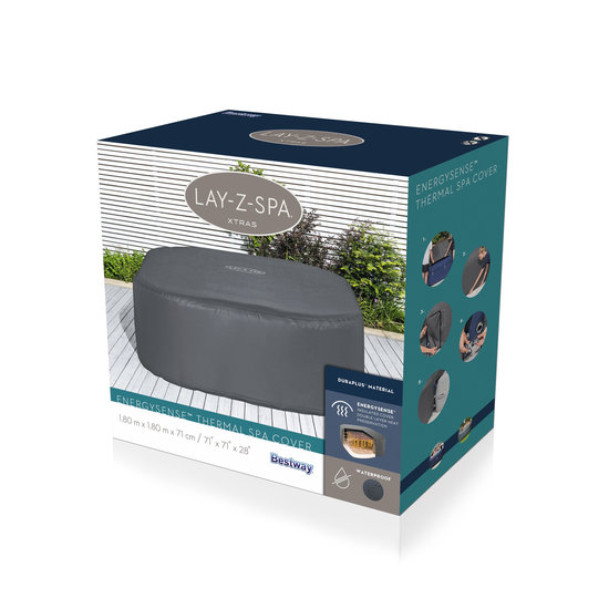 Bestway Lay-Z spa energiebesparende afdekhoes vierkant