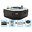 Intex PureSpa Jet & Bubble Deluxe Octagon + Hard Water Systeem + Zoutwatersysteem 4 persoons