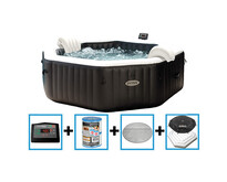 PureSpa Jet & Bubble Deluxe Octagon + HWS + ZWS - 6 personen